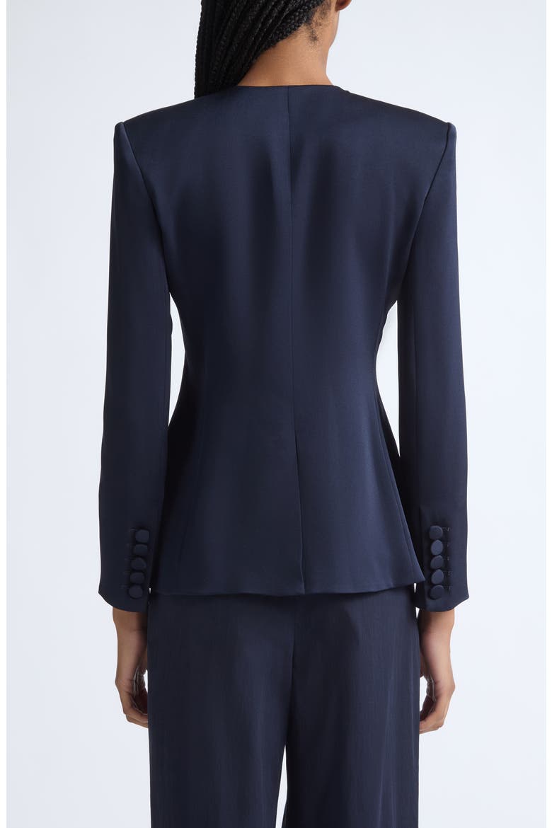 Wryllen Collarless Jacket, Alternate, color, NAVY