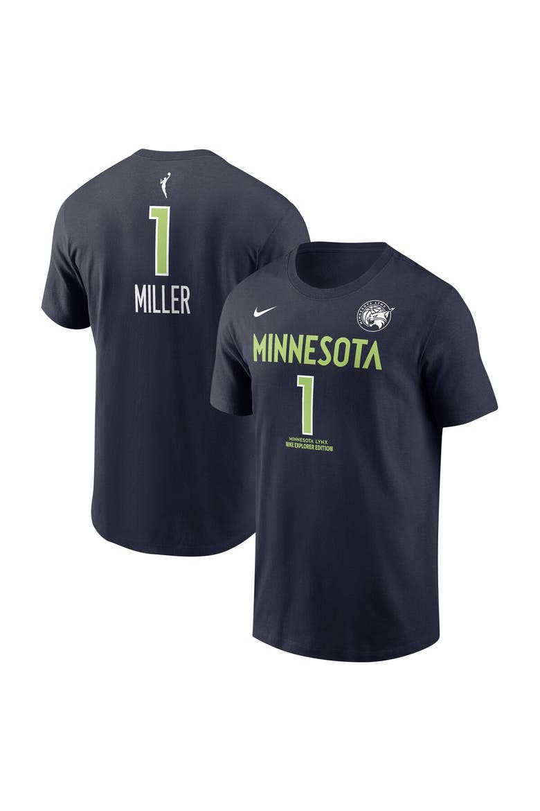 Unisex Nike Diamond Miller Navy Minnesota Lynx Explorer Edition Name & Number T-Shirt, Alternate, color, Navy