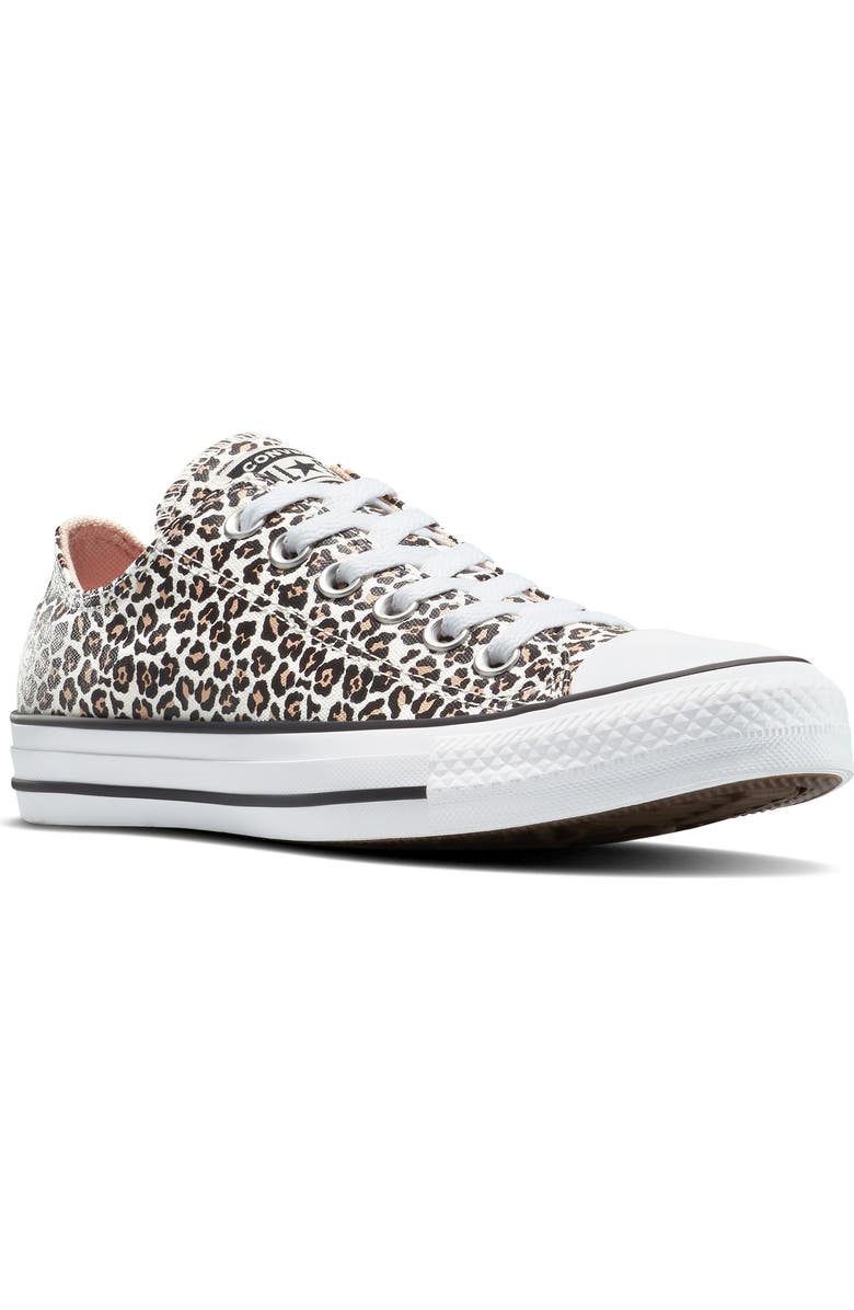 Converse Gender Inclusive Chuck Taylor All Star Leopard Spot Canvas Low Top Sneaker, Main, color, Black/ Coastal Dune/ Egret