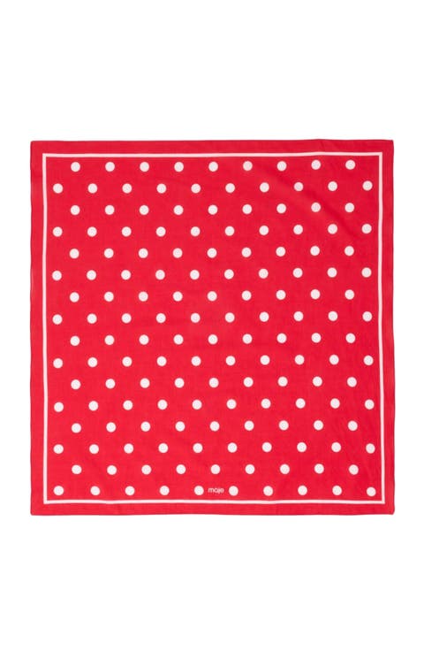 Polka dot cotton bandana