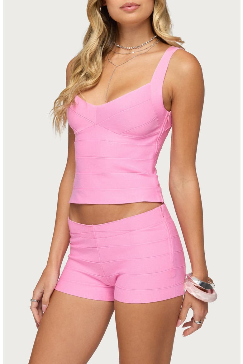 Ianthe Bandage Crop Tank, Alternate, color, PINK
