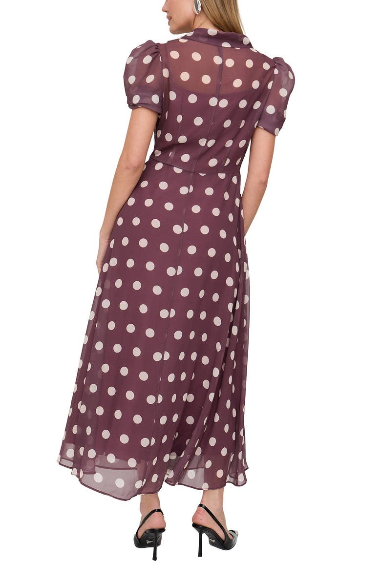 Lily and Lionel London Julia Button Down Print Maxi Dress, Alternate, color, Polka Dot