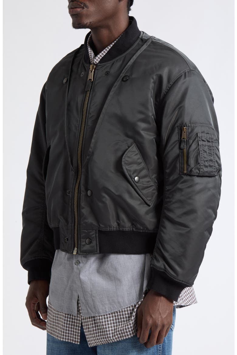Reversible Bomber Jacket, Alternate, color, DARK GREY