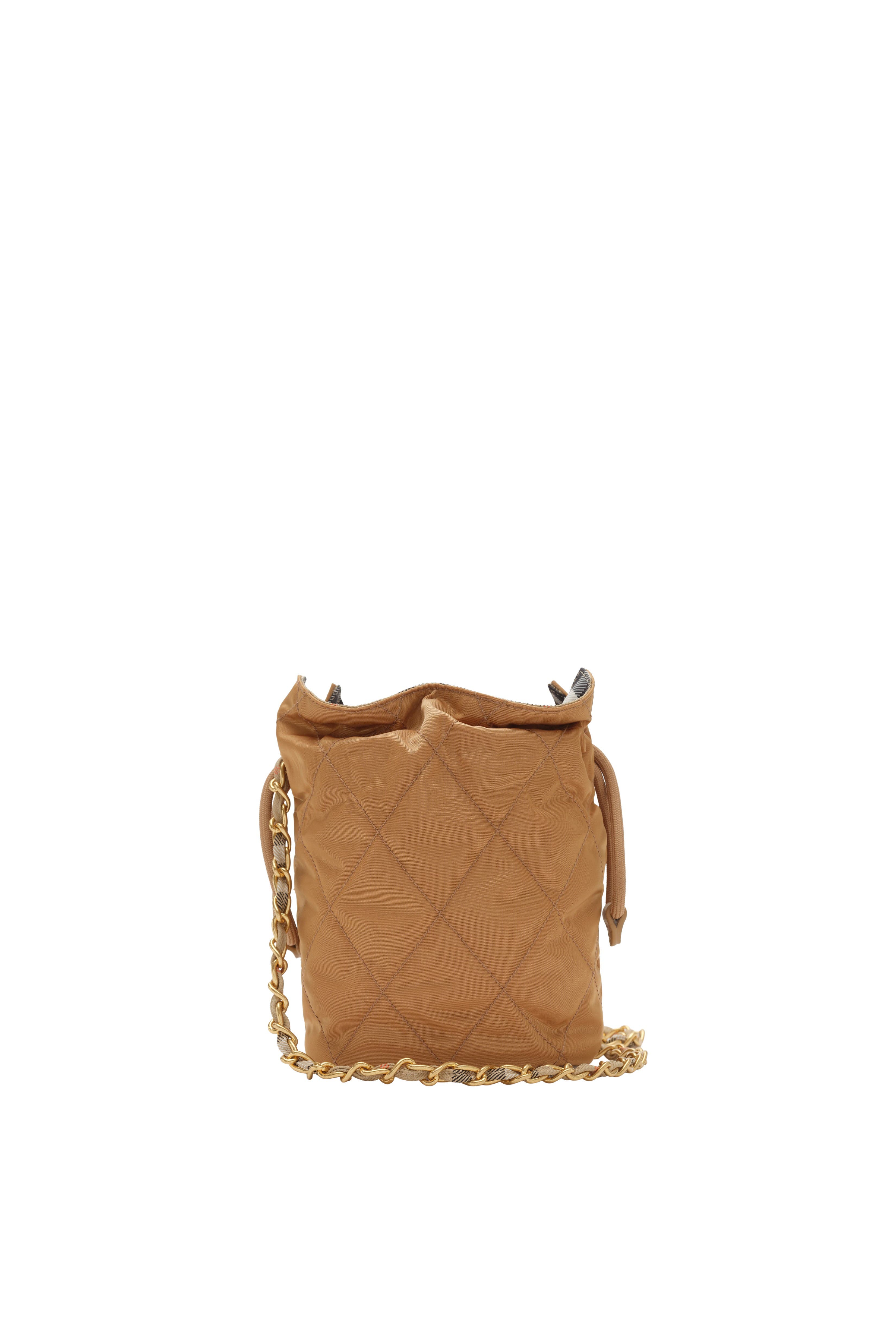 Burberry Horseshoe Chain Pouch, Alternate, color, Teak Brown