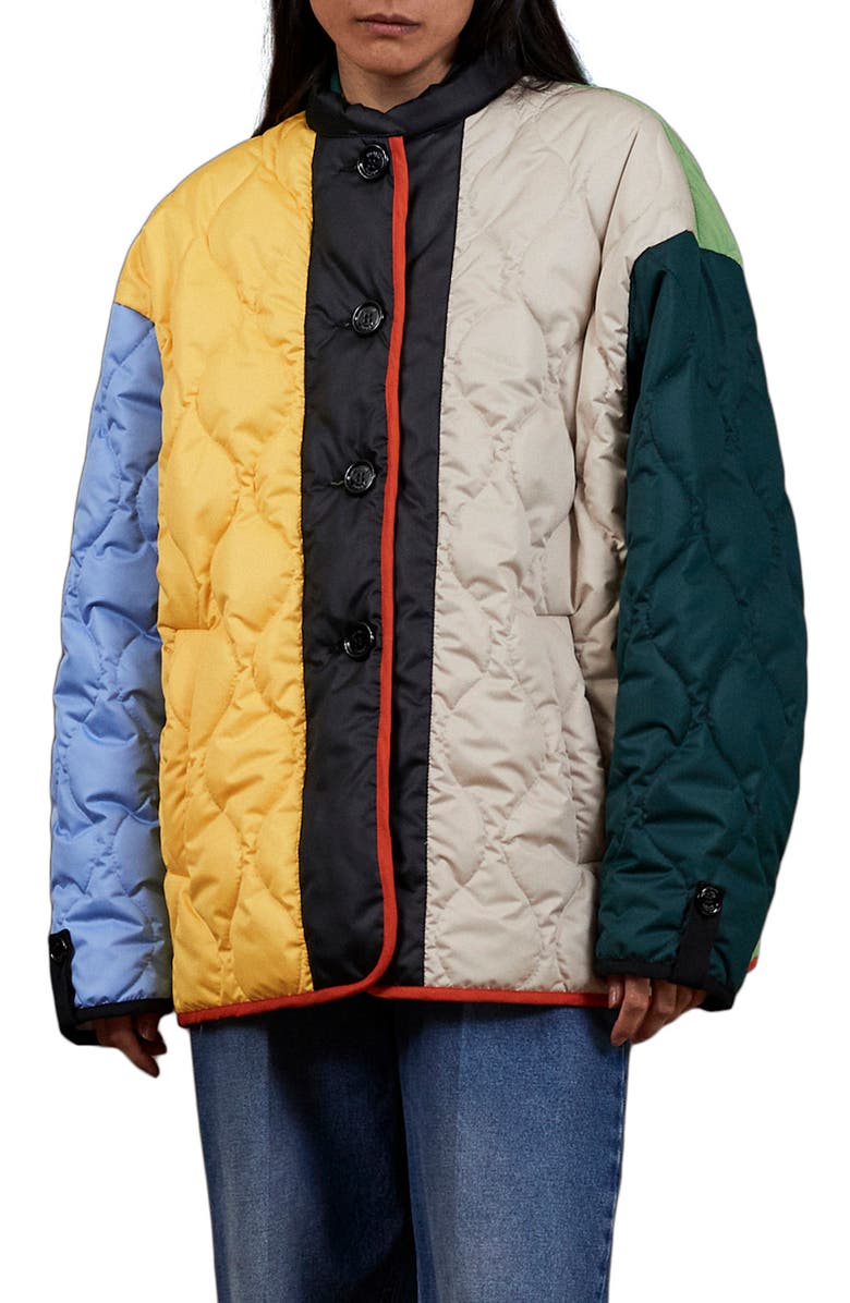 Meryll Rogge Colorblock Quilted Jacket, Main, color, 