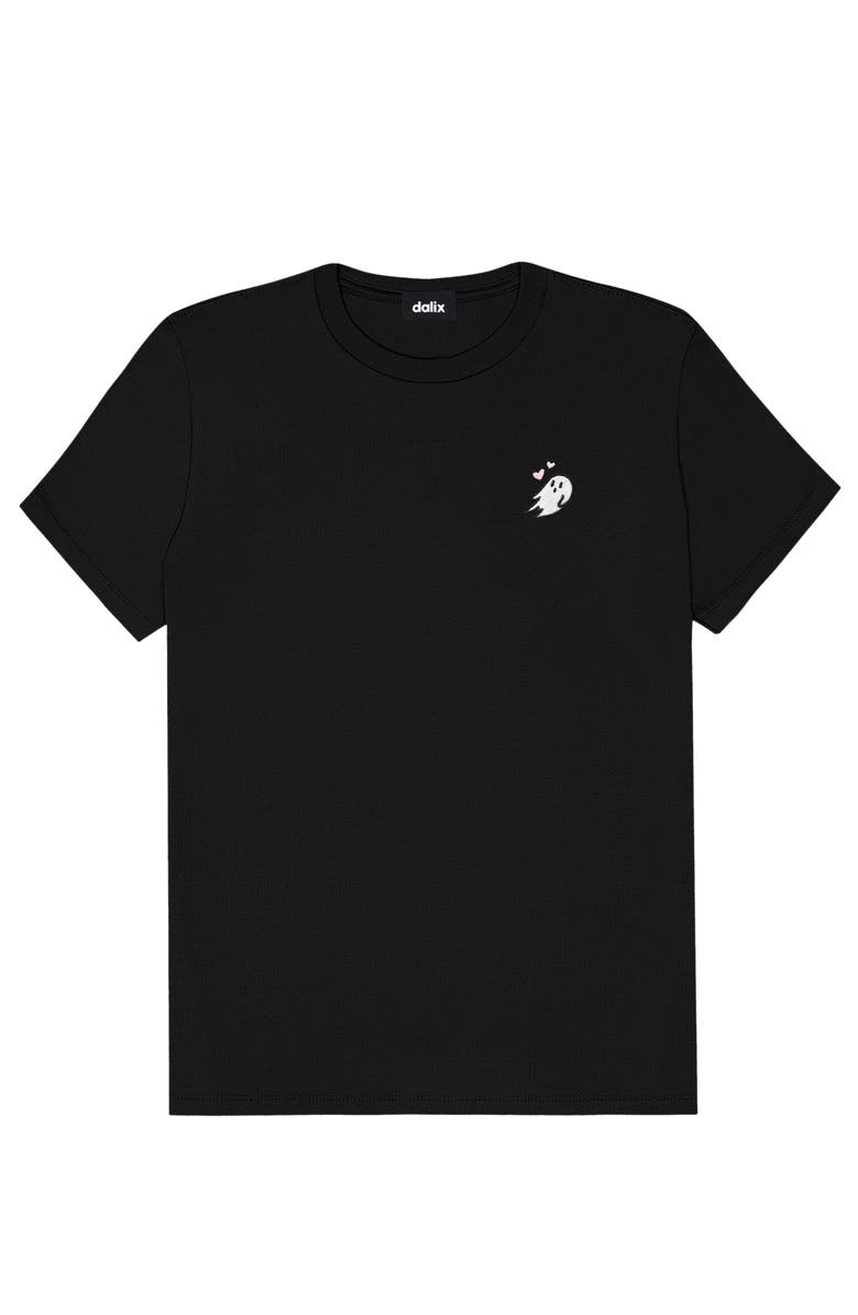 Dalix Heartly Ghost Tee, Main, color, Black