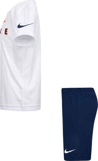Kids' Dri-FIT Wordmark Logo T-Shirt & Shorts Set
