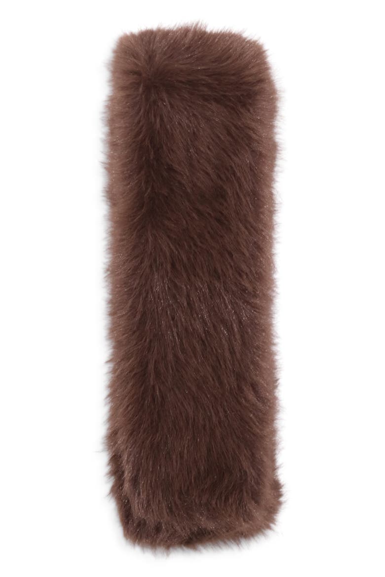 Essex Faux Fur Scarf, Main, color, BROWN