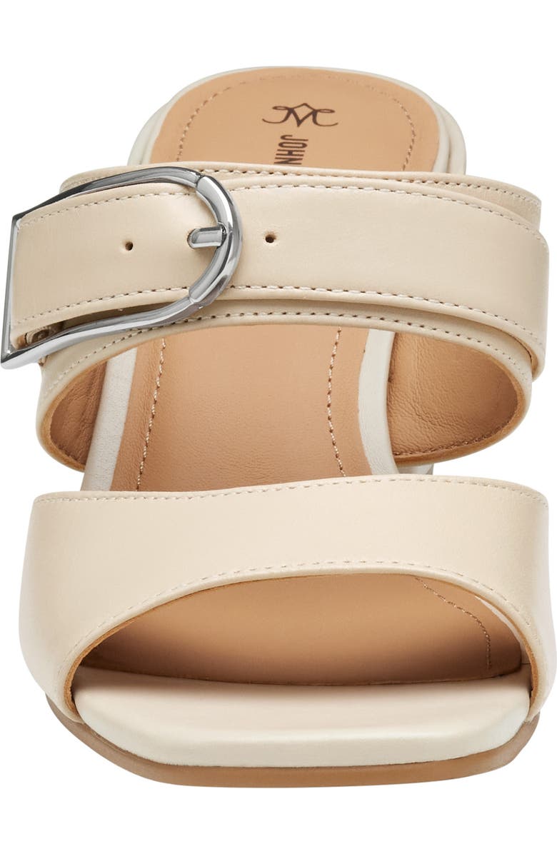 Johnston & Murphy Everly Buckle Slide Sandal, Alternate, color, Bone Calfskin