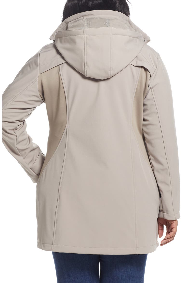 Soft Shell Water Resistant Jacket, Alternate, color, PEEBLE
