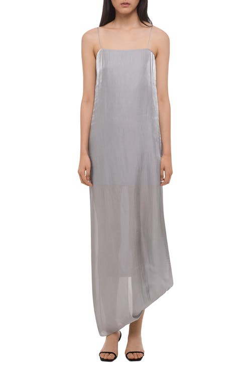 Fluid Asymmetric Hem Maxi Dress