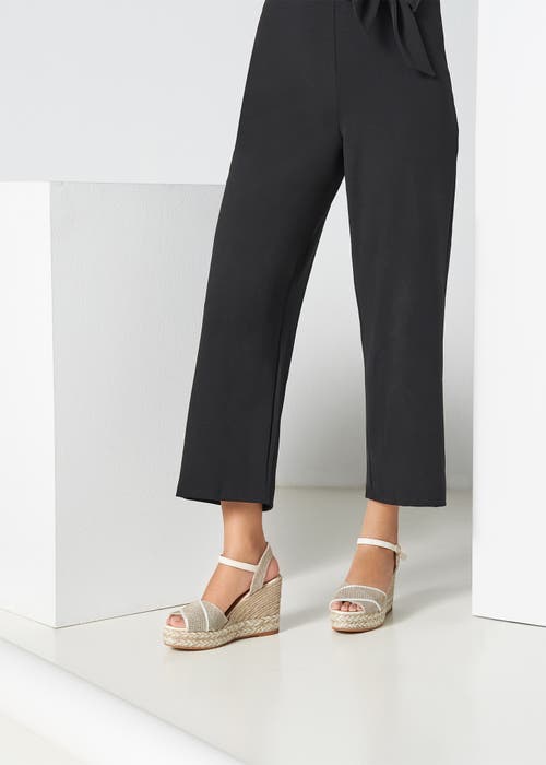 Viscata Empuria Canvas Espadrille Sandal Wedges In Ivory