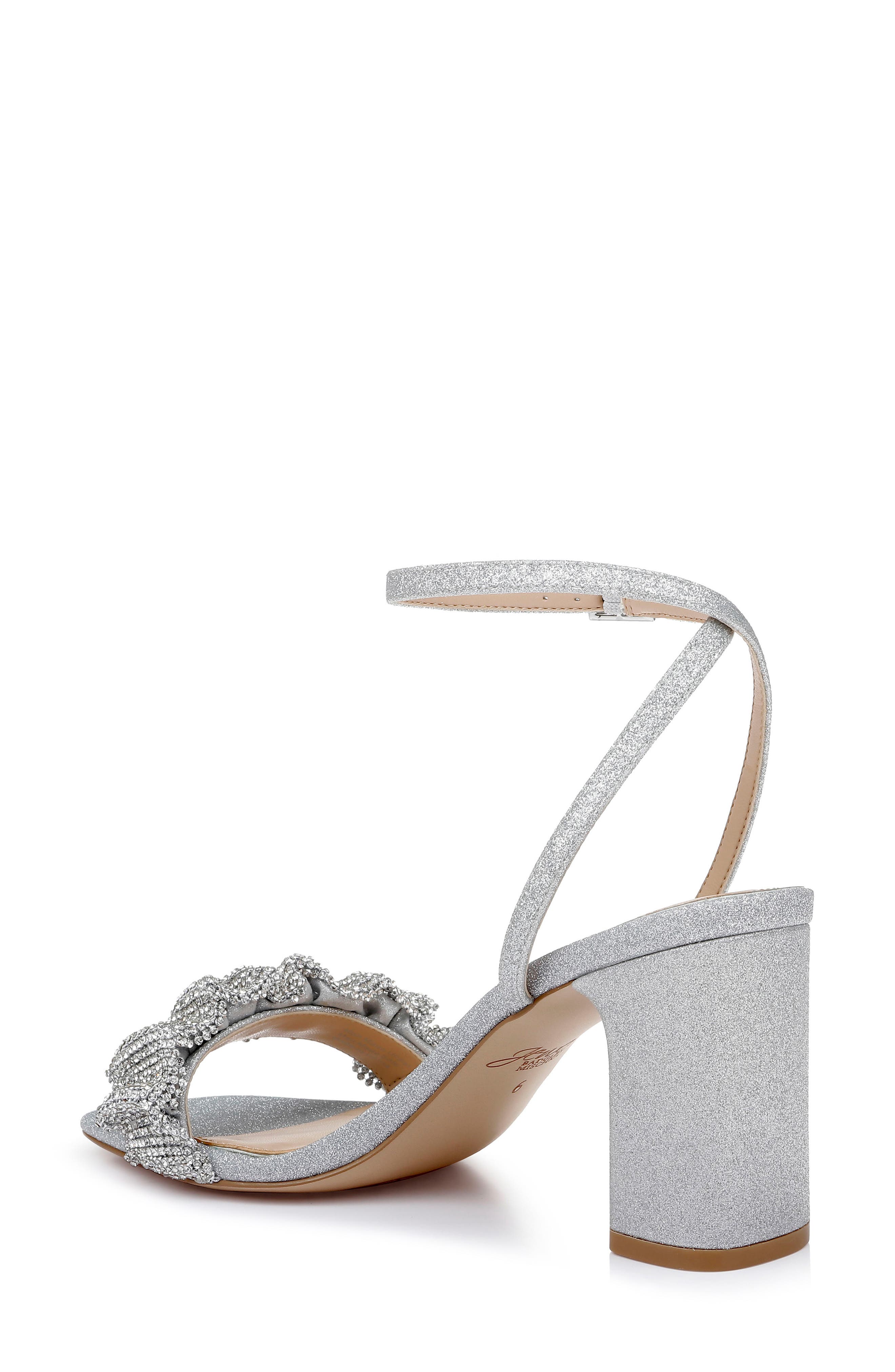 Jewel Badgley Mischka Rita Sandal, Alternate, color, Silver Gli