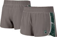 COLOSSEUM Women's Colosseum Gray/Green Michigan State Spartans Pamela Lined Shorts
