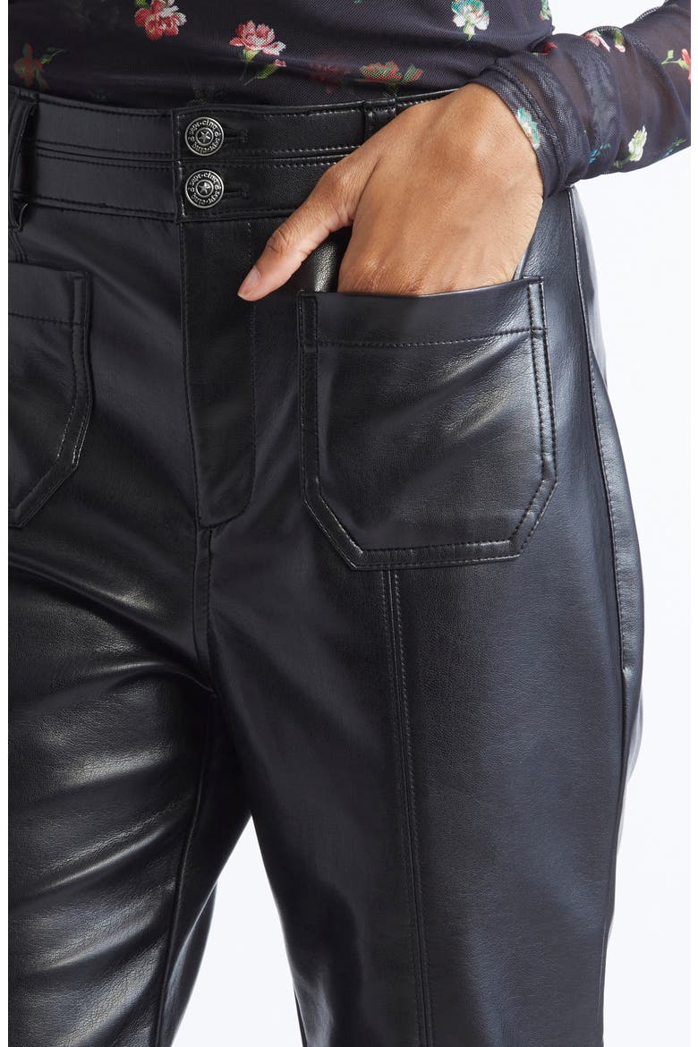 Dorothea Faux Leather Pants, Alternate, color, BLACK