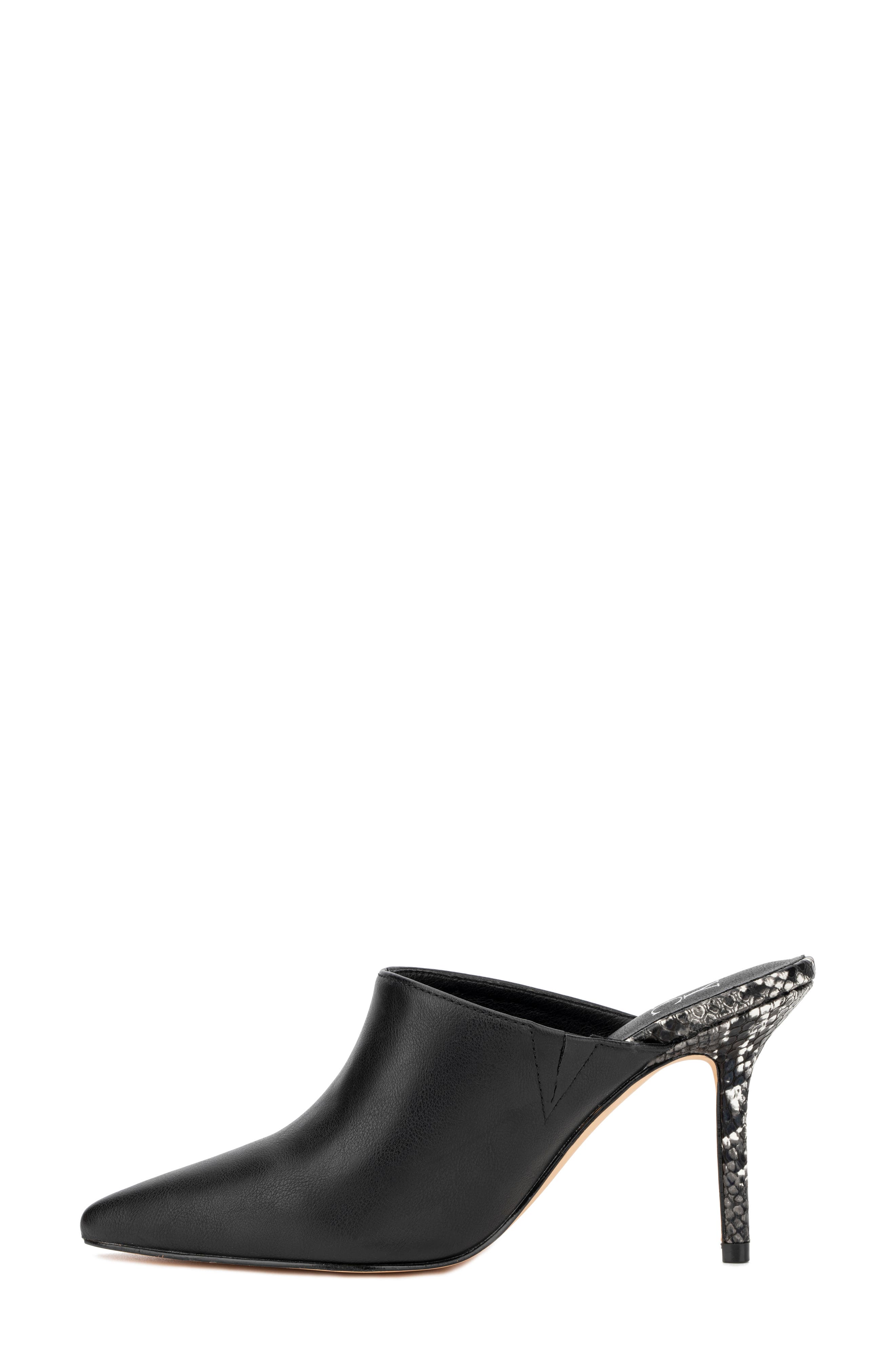 NEW YORK AND COMPANY Carlette Snake Embossed Heeled Mule, Alternate, color, 