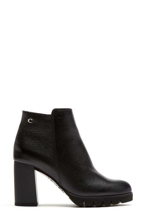 La Canadienne Maya Waterproof Bootie In Black Pebble Leather