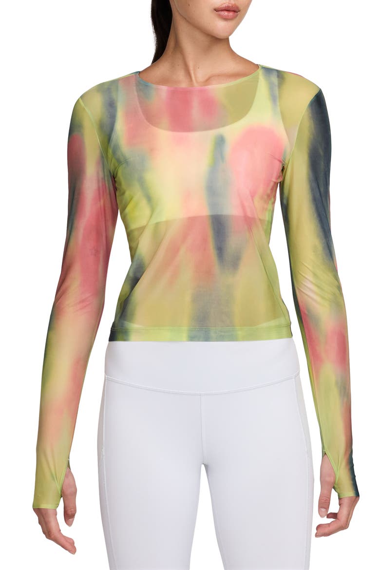 Dri-FIT Sheer Top, Main, color, ASTER PINK/ BLACK