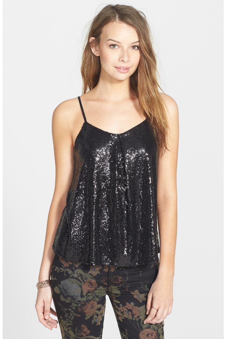 Sequin Swing Tank, Main, color, BLACK