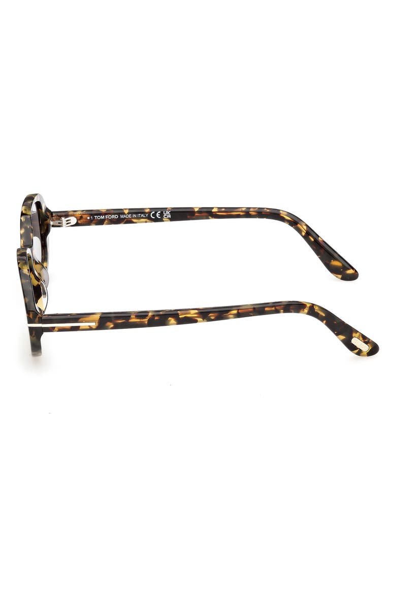 TOM FORD 49mm Small Iggy Oval Sunglasses, Alternate, color, Tortoise Shell Havana / Mirror