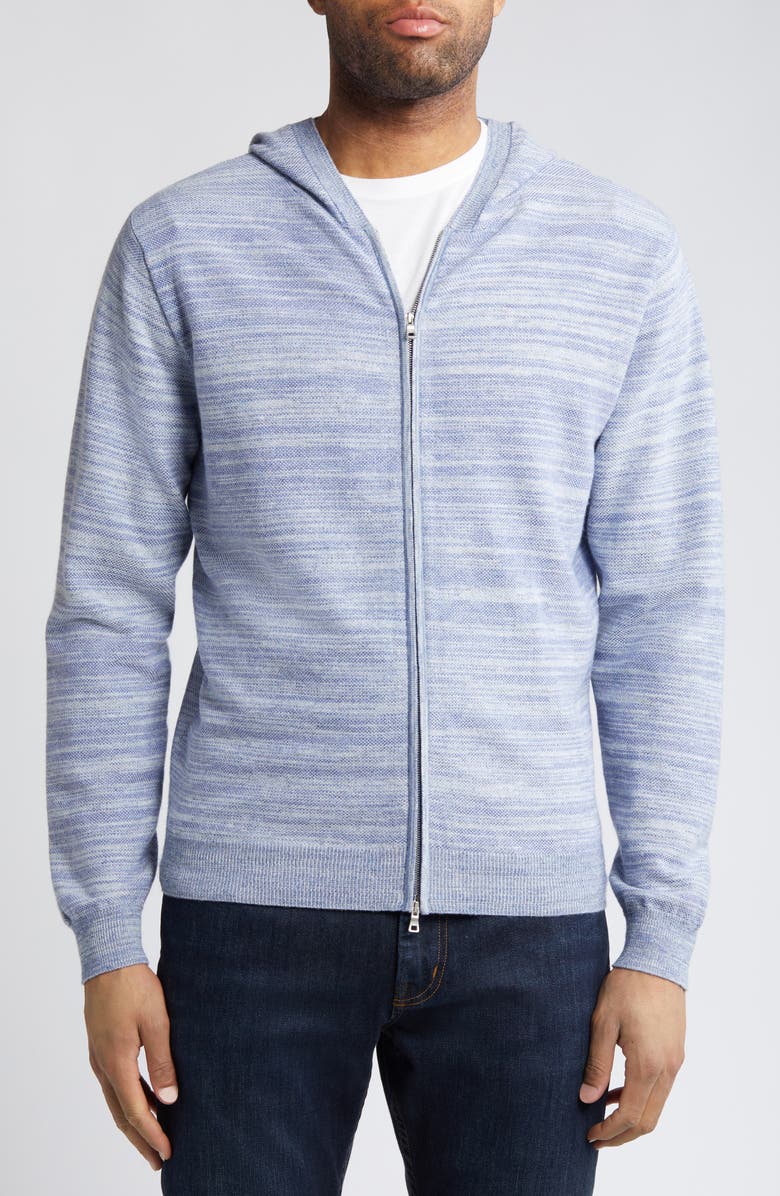 Peter Millar Crown Crafted Ravello Merino Wool Blend Zip Hoodie, Alternate, color,