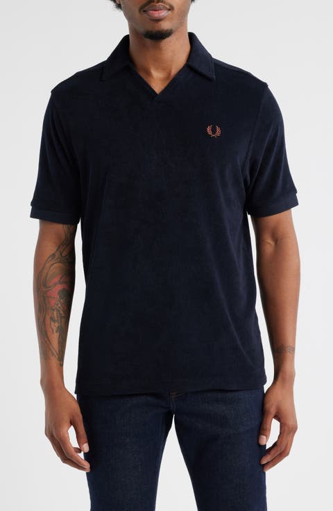 Fred Perry Abstract Tipped Polo Top | Black | K8516-102