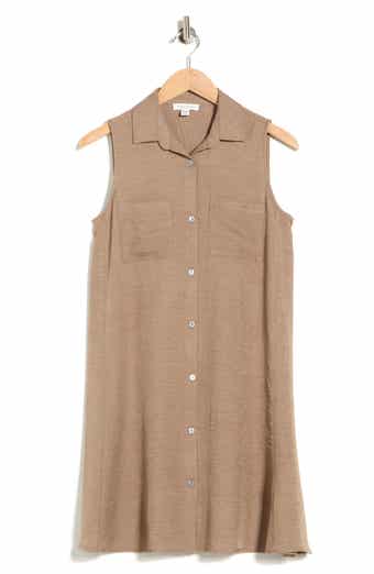 beachlunchlounge Two Pocket Sleeveless Shirtdress