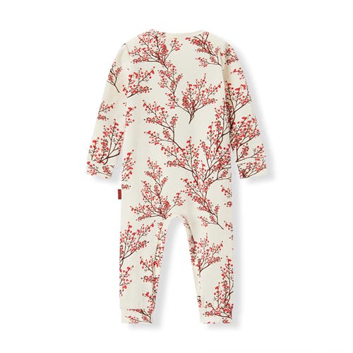 Milkbarn Cotton Stretch Zipper Pajama In Purple