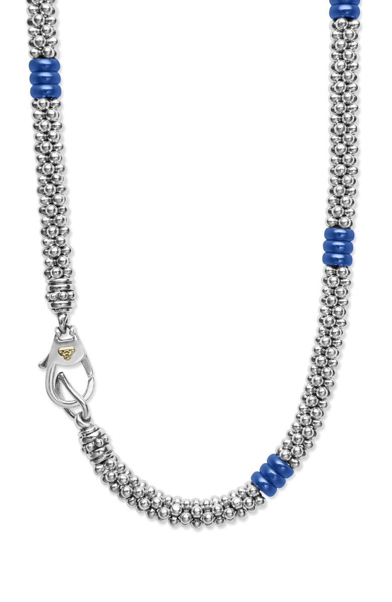 LAGOS Blue Caviar Ceramic Collar Necklace, Alternate, color, Ultramarine
