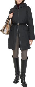 Burberry Mid-length Hooded Nylon Coat