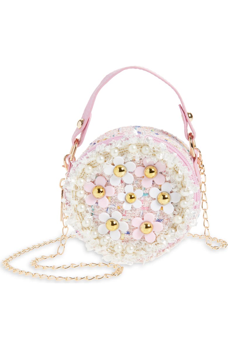 Ruby & Ry Kids' Flower Coin Round Crossbody Bag, Main, color,