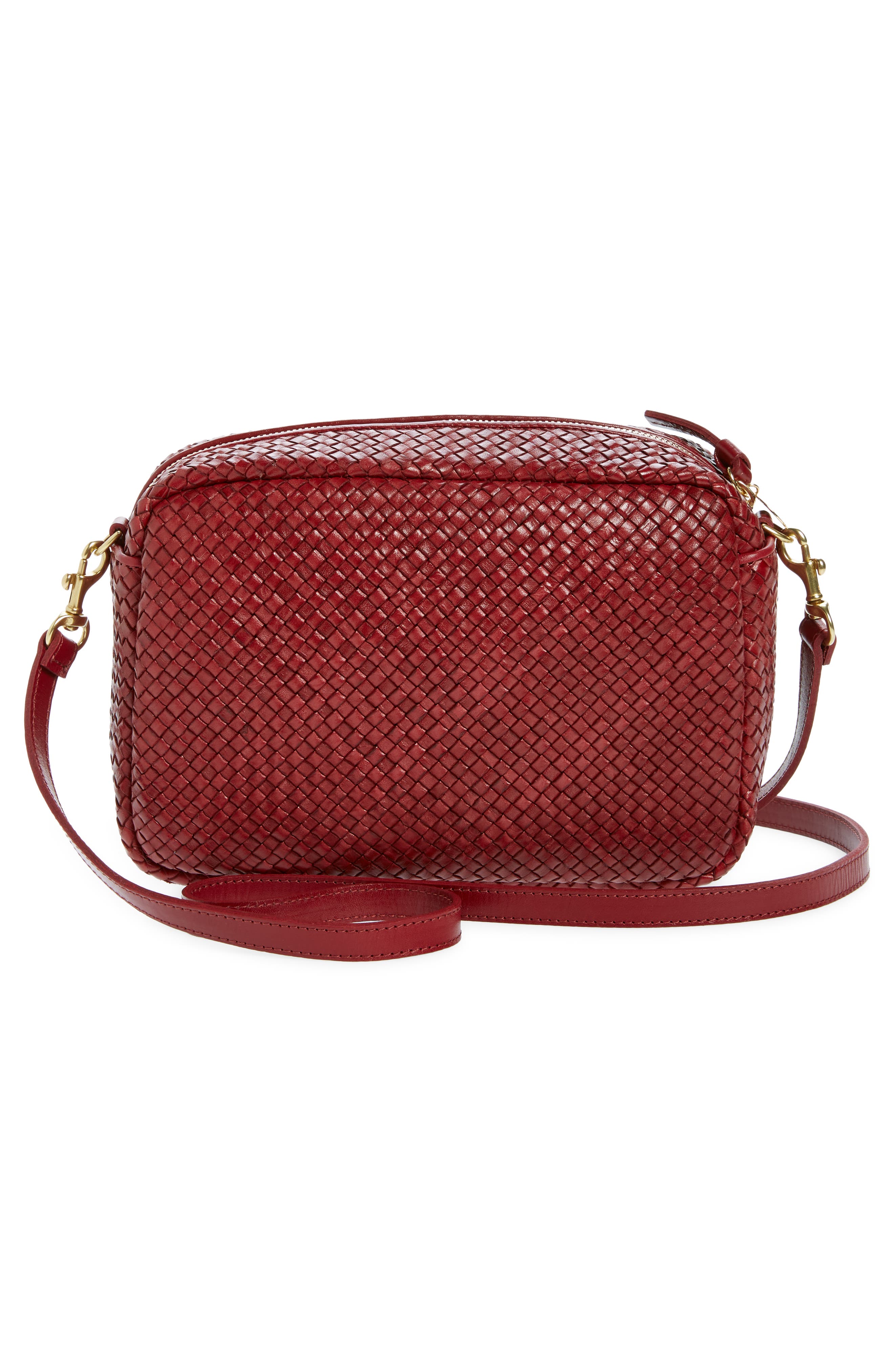 Clare V. Marisol Woven Leather Crossbody Bag, Alternate, color, 
