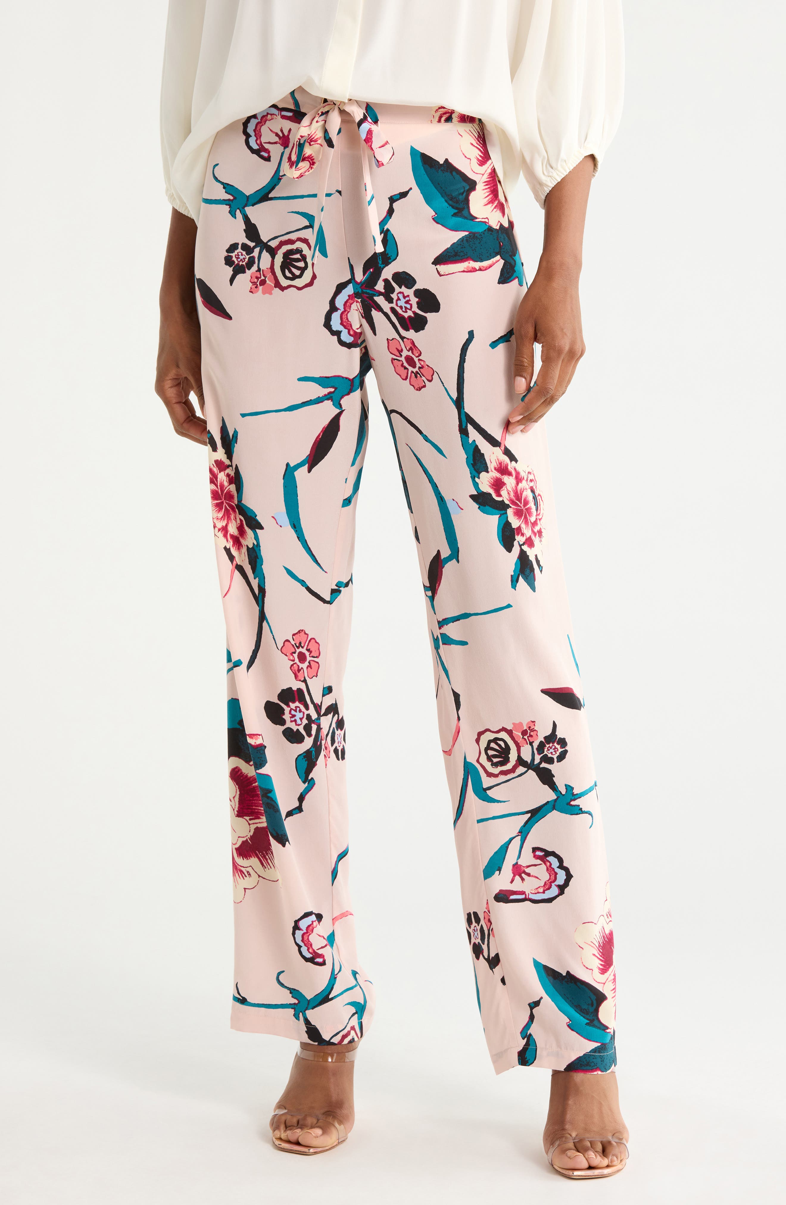 DVF Diane Wide Leg Silk Pants