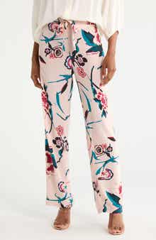 DVF Diane Wide Leg Silk Pants