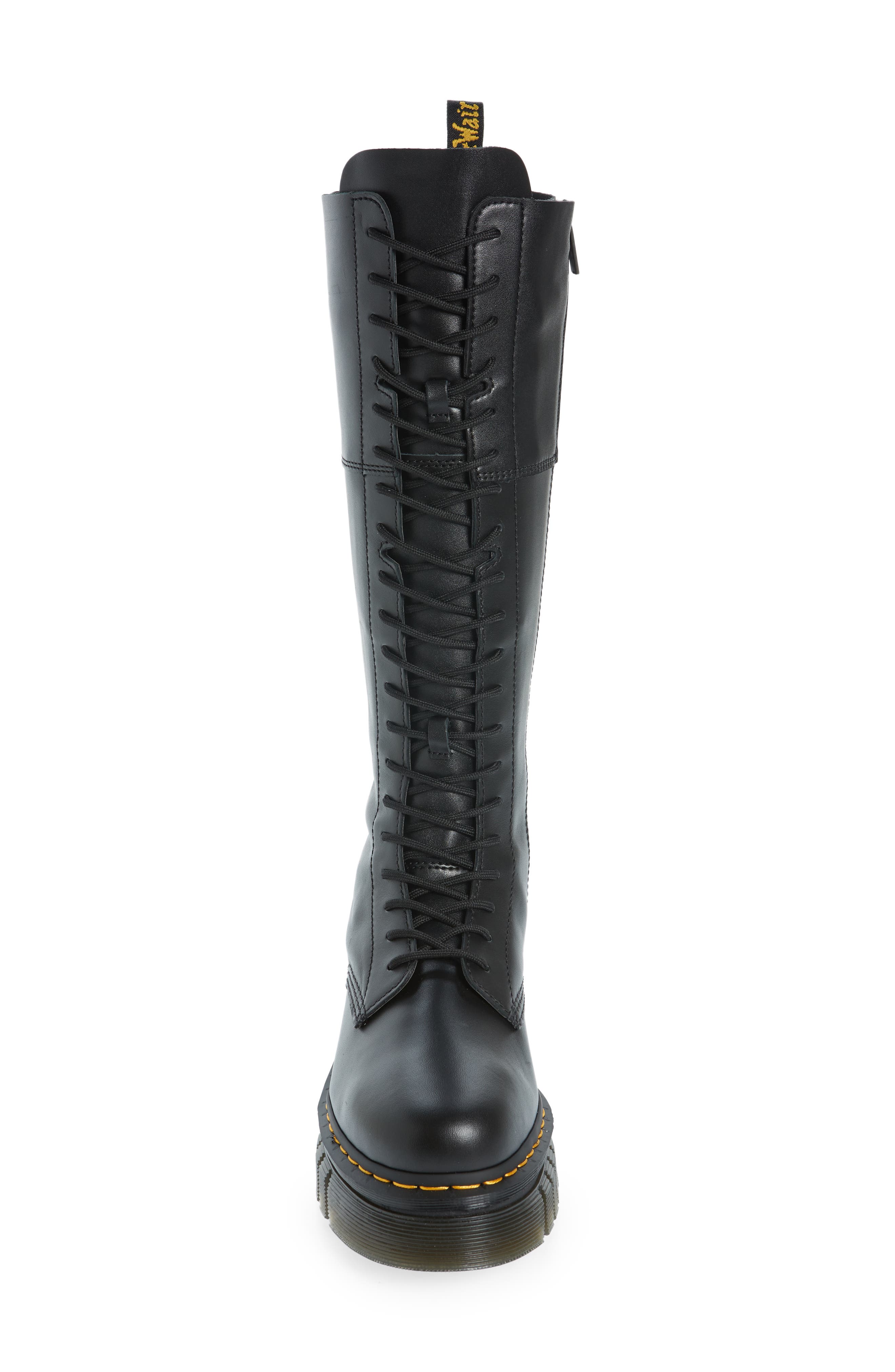 Audrick Platform Tall Boot, Alternate, color, BLACK