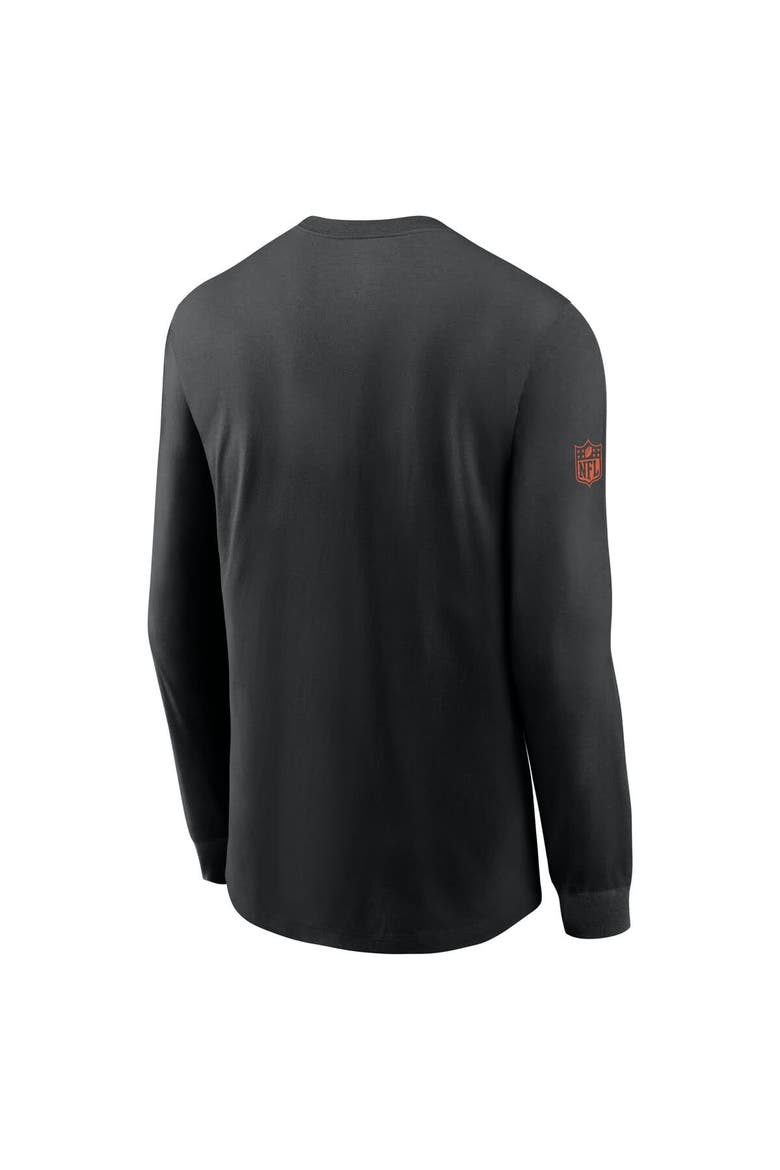 Men's Nike Black Cincinnati Bengals Sideline Performance Long Sleeve T-Shirt, Alternate, color, Black