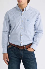 Ariat Pro Series Dayne Mini Stripe Performance Button Up Shirt