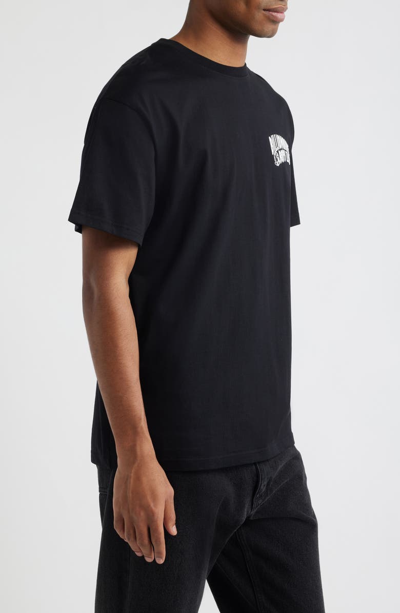Billionaire Boys Club Curve Logo Short Sleeve Graphic T-Shirt, Alternate, color, Black