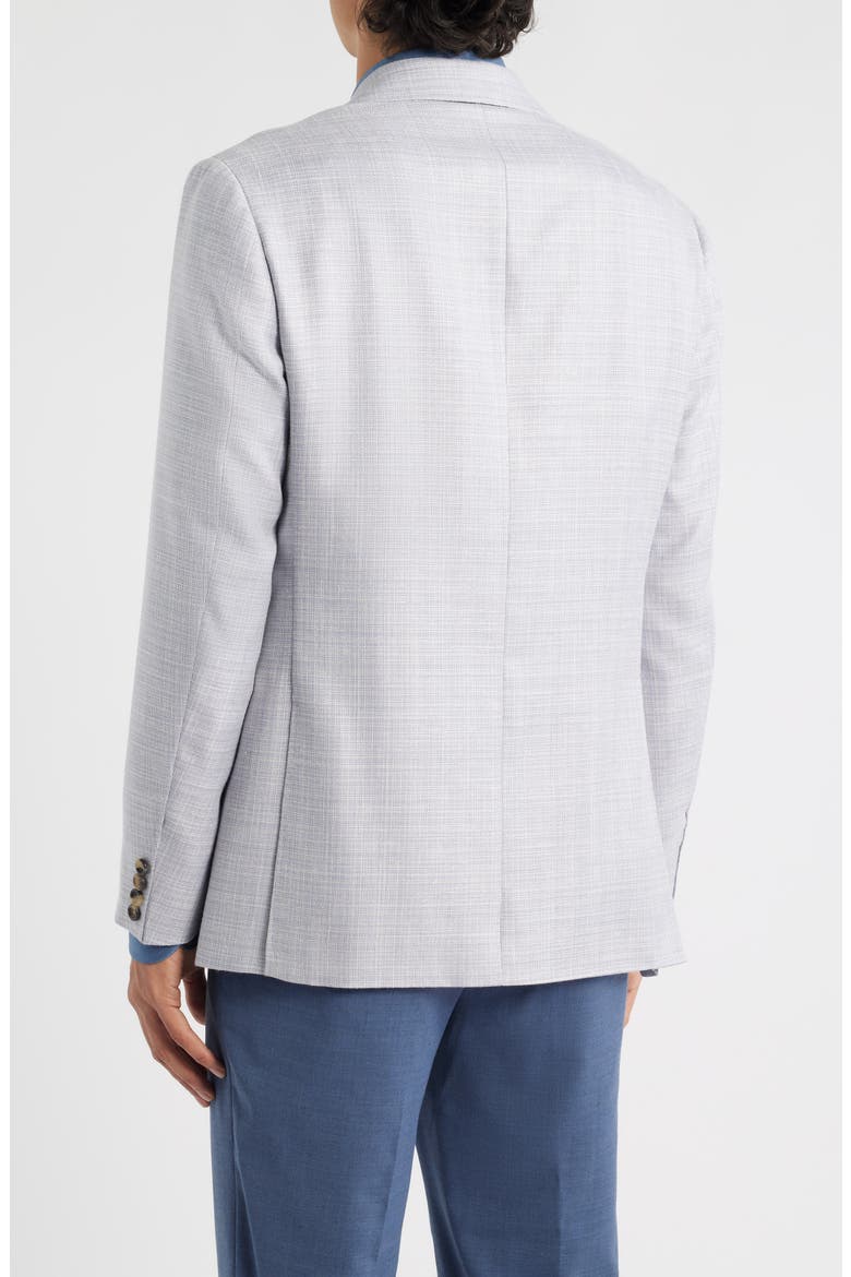 Kei Trim Fit Light Purple Mélange Wool & Silk Blend Sport Coat, Alternate, color, LIGHT PURPLE