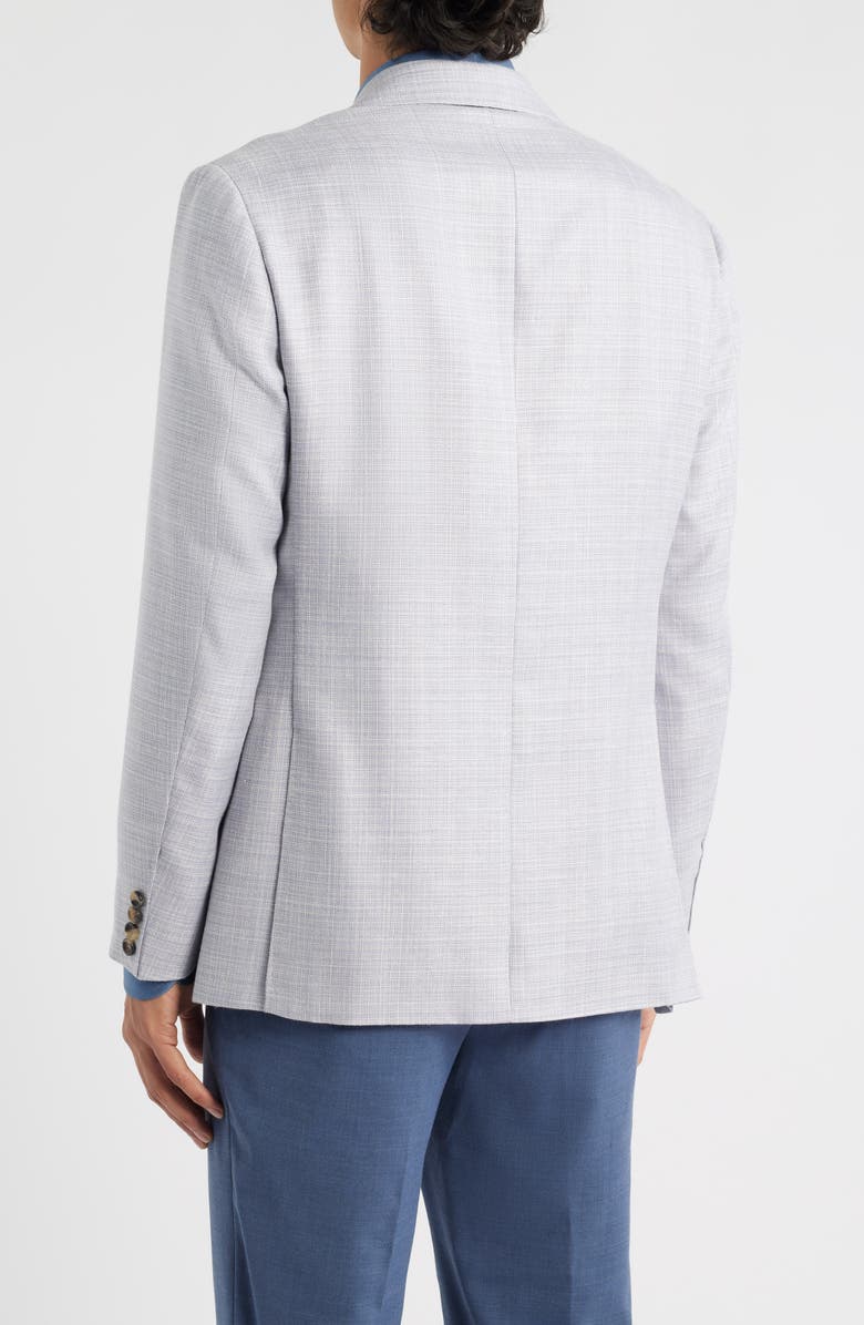 Canali Kei Trim Fit Light Purple Mélange Wool & Silk Blend Sport Coat, Alternate, color, Light Purple