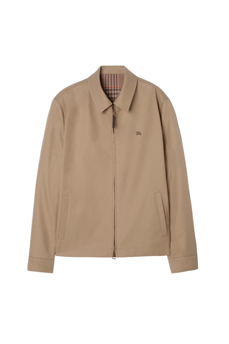 Reversible Tropical Gabardine Bloomsbury Harrington Jacket, Alternate, color, Honey beige