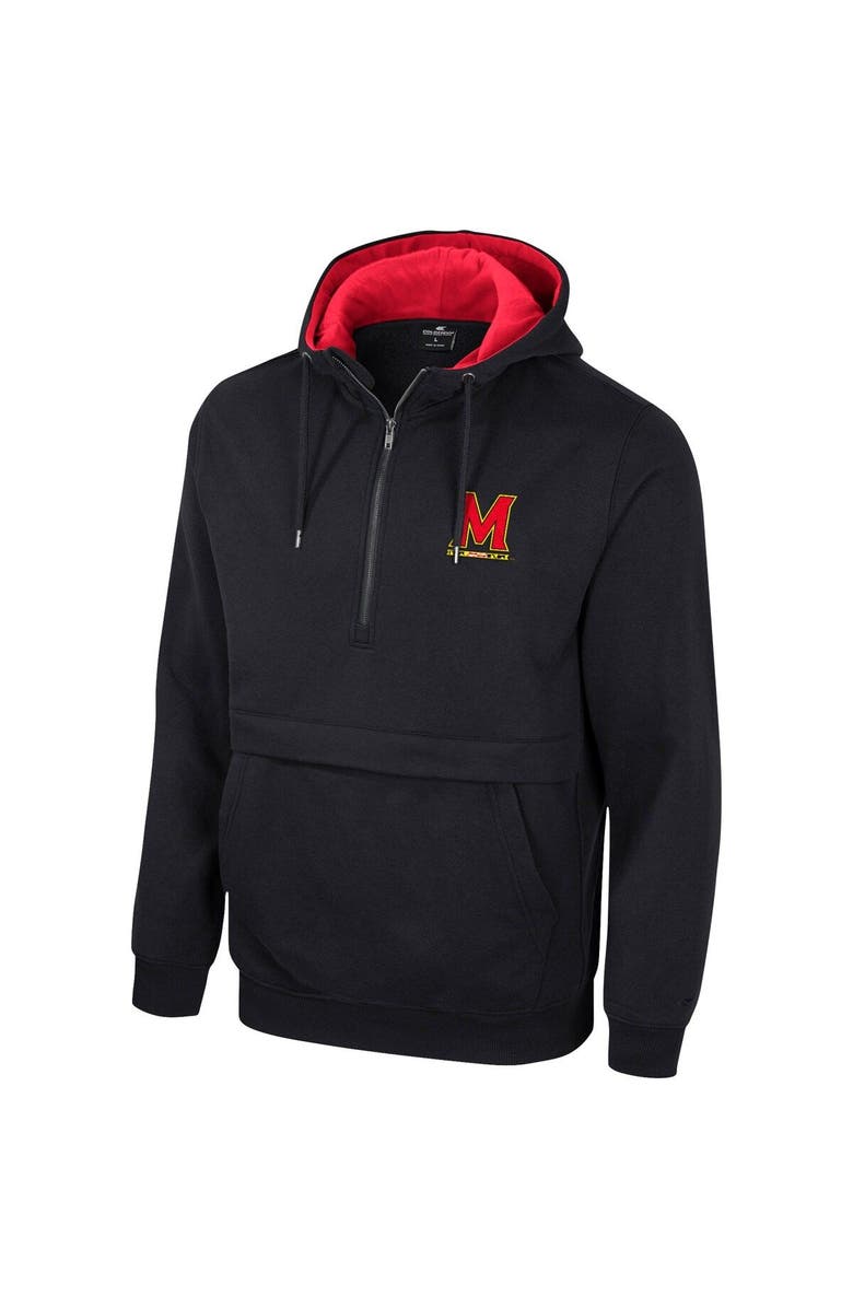 COLOSSEUM Men's Colosseum Black Maryland Terrapins Half-Zip Hoodie, Alternate, color, Black