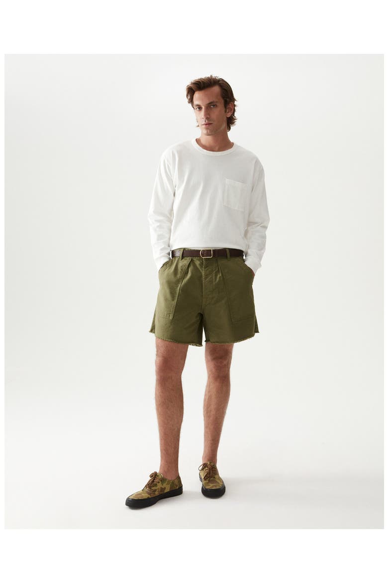 Colonel Cotton Bermuda shorts, Alternate, color, Olive Green