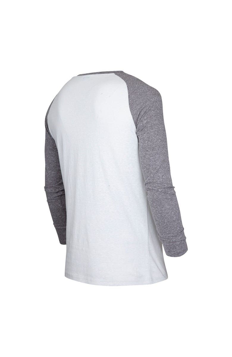 CONCEPTS SPORT Men's Concepts Sport White/Charcoal Charlotte FC Concord Henley Raglan Long Sleeve T-Shirt, Alternate, color, White