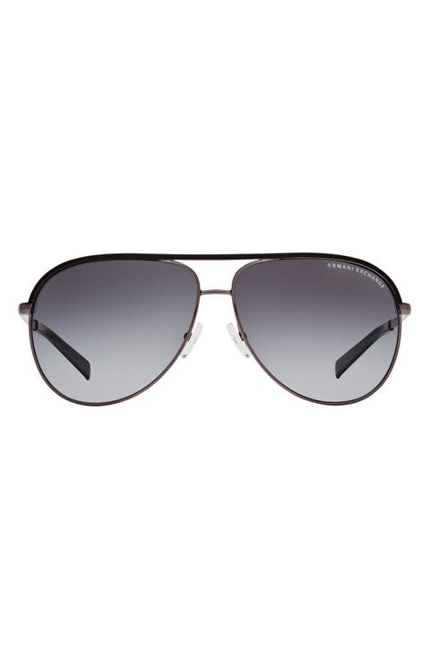61mm Gradient Aviator Sunglasses