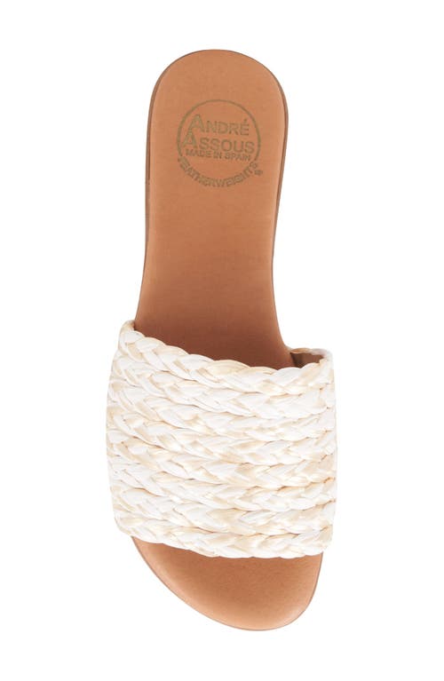 Andre Assous André Assous Nahala Slide Sandal In White/gold
