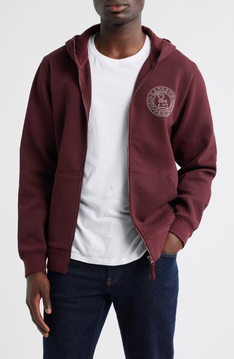 Croc Logo Patch Double Face Zip Hoodie