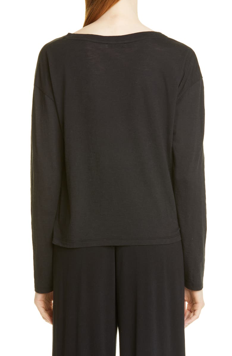 Vince Boxy Long Sleeve Cotton Crewneck Top, Alternate, color,