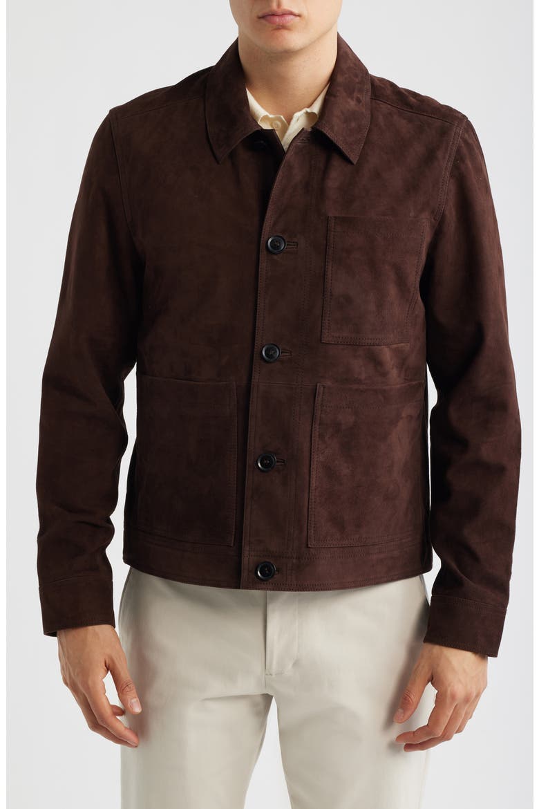 Wilstead Suede Shirt Jacket, Alternate, color, CHOCOLATE BROWN