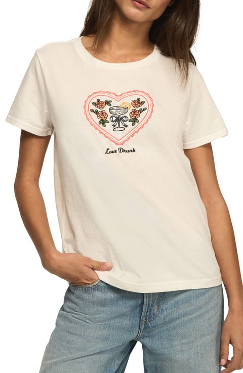 Love Drunk Embroidered T-Shirt